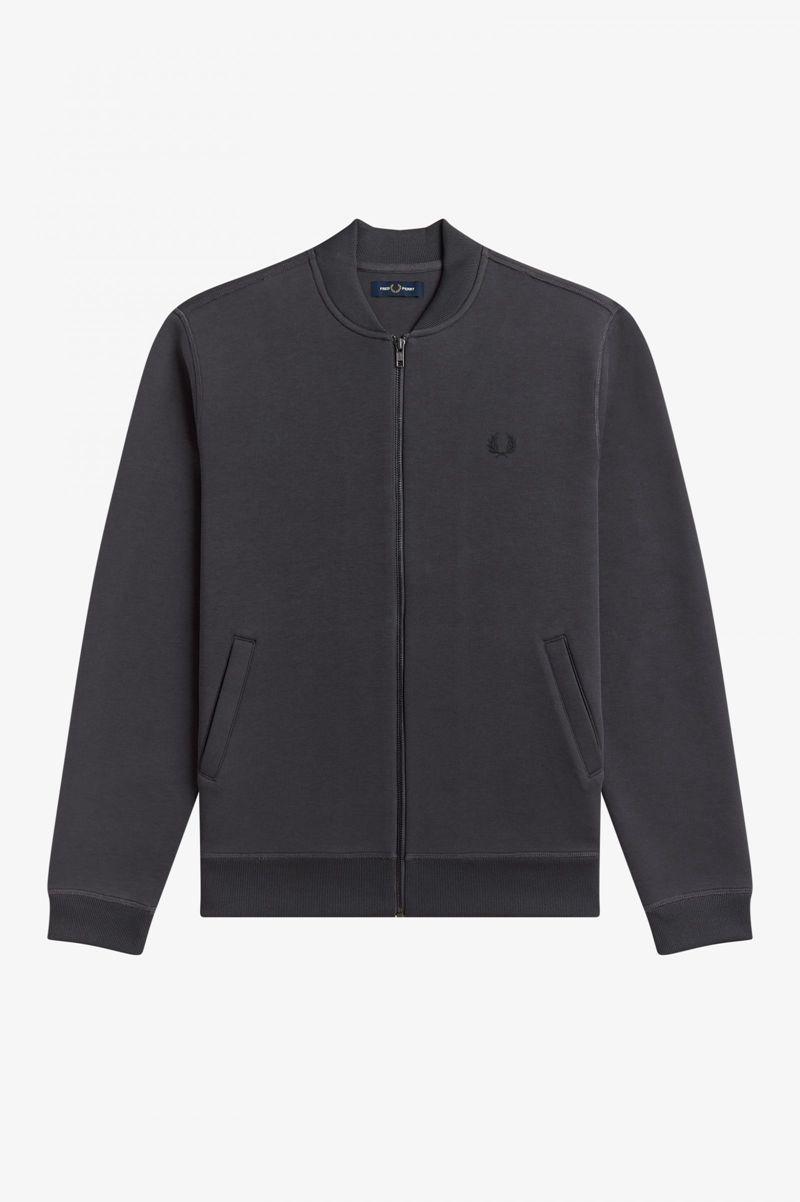 Black Fred Perry Bomber Neck Men's Sweatshirts | PH 1561GSOL